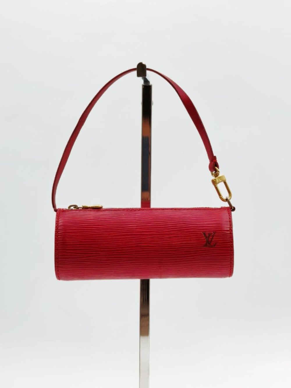 Louis Vuitton Epi Soufflot Red Leather Barrel Shoulder Bag w/ Pochette France - Picture 4 of 12